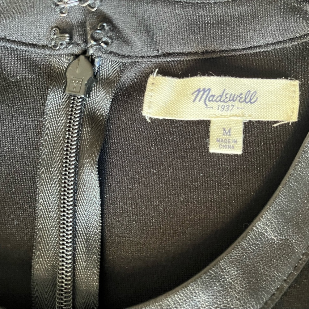 MADEWELL LEATHER TIPPED RUFFLE TOP - Picture 4 of 4
